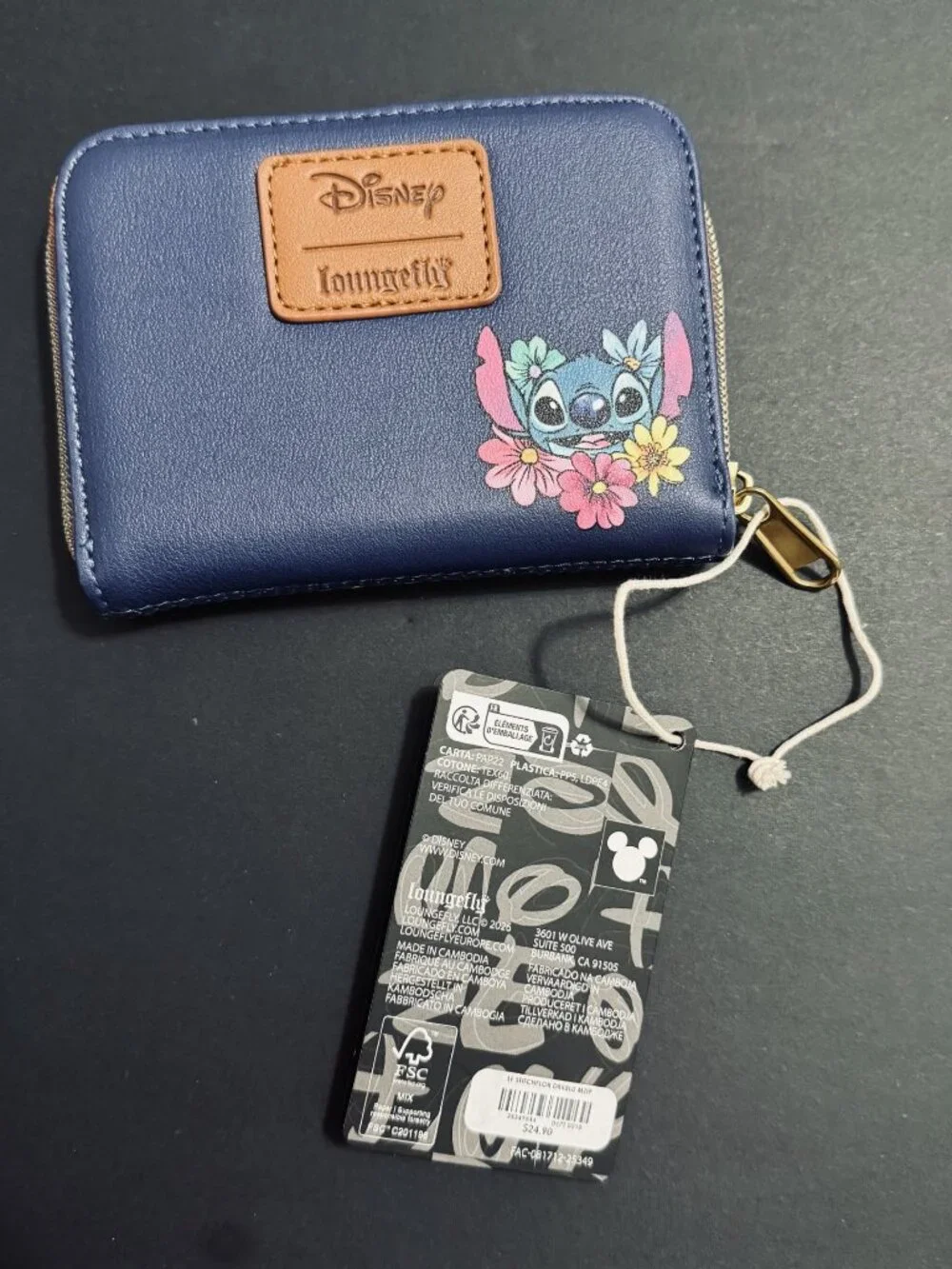 Disney Loungefly Hardtag Stitch Wallet, New with Tags